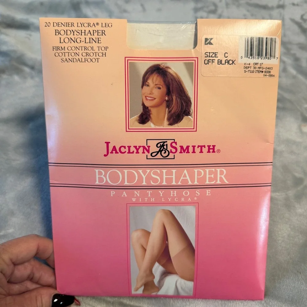 Vintage Jaclyn Smith Bodyshaper Pantyhose Off Black CD Size C‎ Kmart NIP